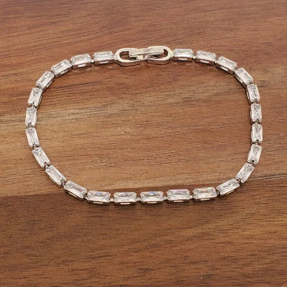 Solid Sterling Silver 6.5" Womens 1ct Diamond Tennis Bracelet Ladies Jewelry - Picture 2 of 7